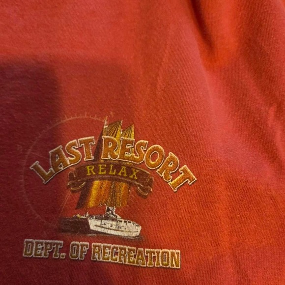 Newport Blue Other - Newport Blue Graphic T-Shirt Mens XL Red Last Resort Island  Tiki Bar